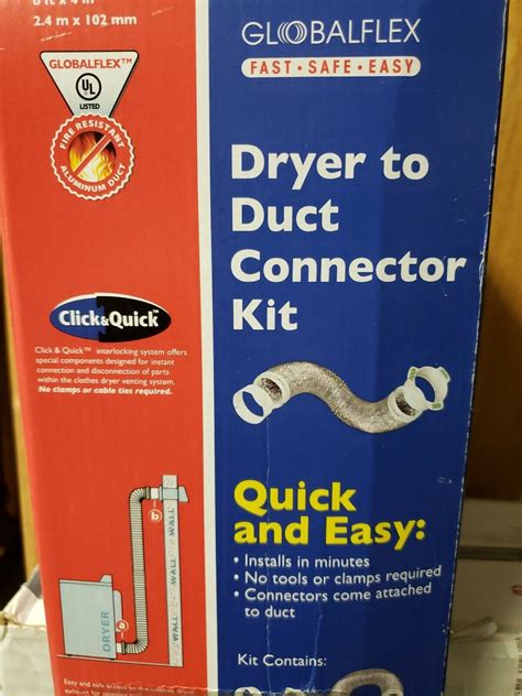 Globalflex 4 In X 8 Ft Flexible Dryer To Duct Connector Kit Fast