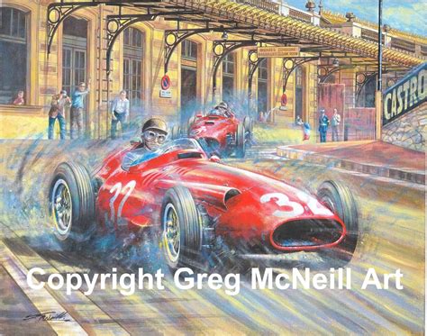 Greg McNeill Art: Canvas Print - Juan Manuel Fangio, 1957 Monaco Grand Prix