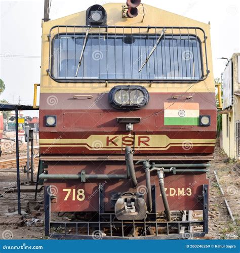 Kalka, Haryana, India May 14 2022 - Indian Toy Train Diesel Locomotive ...