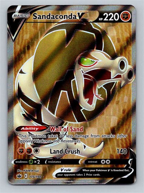 Sandaconda V Full Art 175 198 Ultra Rare Chilling Reign Pokemon TCG EBay