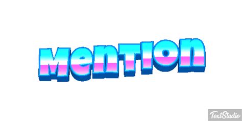 Mention Word Animated  Logo Designs