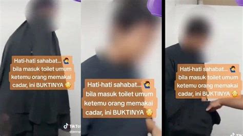 Histeris Wanita Ini Pergoki Pria Nyamar Pakai Cadar Nangis Kejer