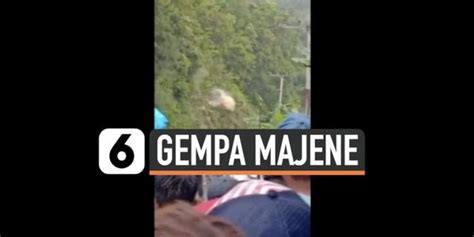 VIDEO Gempa Majene Detik Detik Batu Besar Jatuh Dari Pegunungan