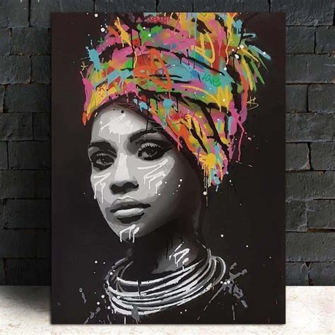 African Woman Girl With An Attitude Unframed Canvas Art Flash