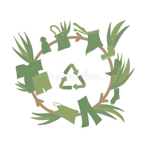 Recycle Clothes Sign Vector Eco Friendly Emblem Stock Vector