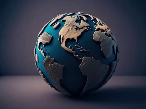 Premium Ai Image Earth Globe 3d Model Ai Generated