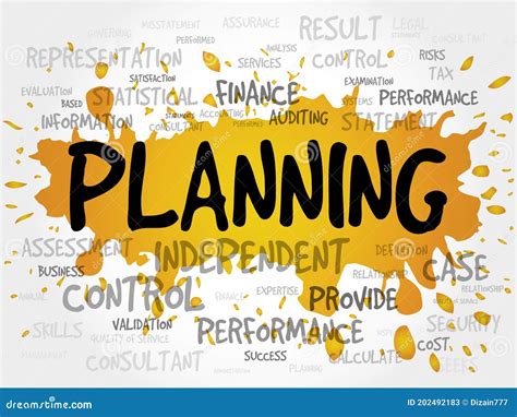 Planning Word Cloud Stock Illustration Illustration Of Decision