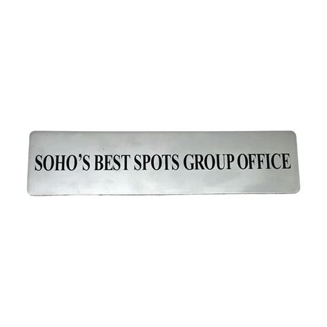 Without Brushed Pattern Stainless Steel Name Plate For Door Home