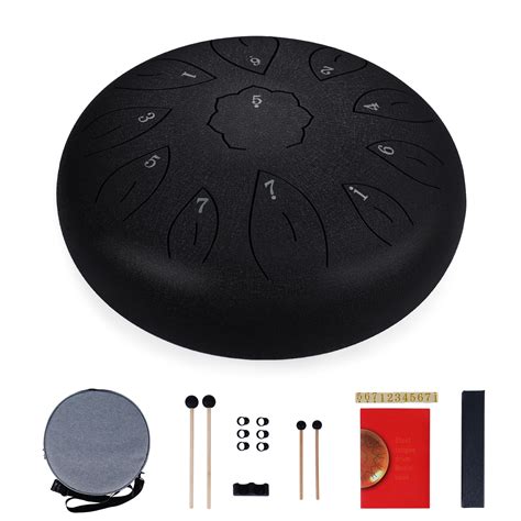 Ranch Steel Tongue Drum Kit 10 Inches 11 Notes Handpan Drum C Key Hand