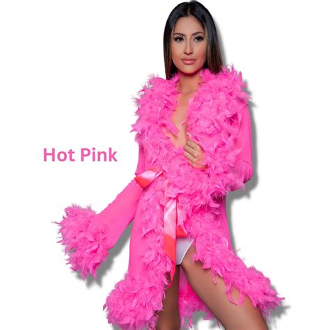 Lux Short Feather Lingerie Robe Boudoir Lingerie Bridal Gift Gift For Her Valentines Day