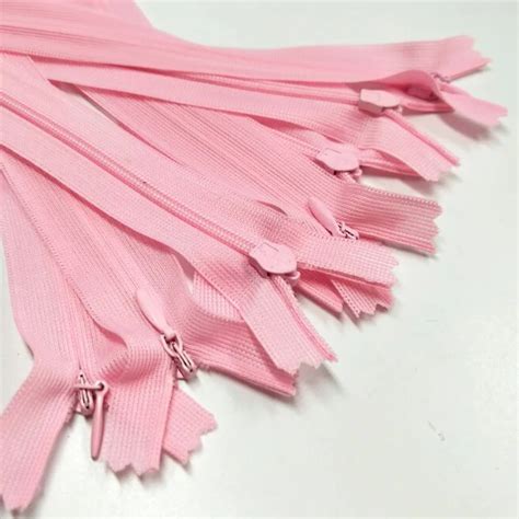 10PCS 28CM Pink 3 Nylon Close End Invisible Zippers For Bags Skirt