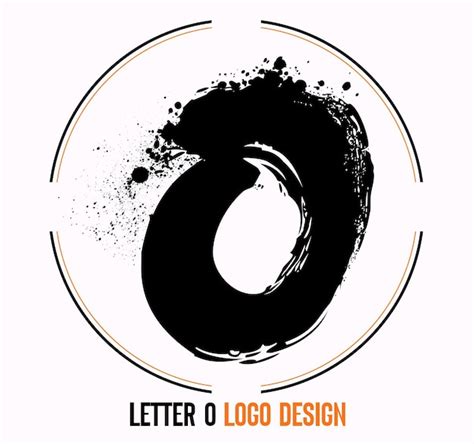 Premium Vector Letter Paint Stroke Symbol O O Brush Stroke Letter