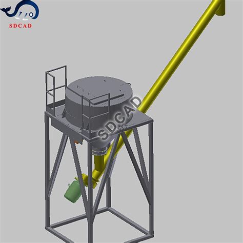 Sdcad Cement Hopper With Auger And Breaker Big Cement Bag Breaking