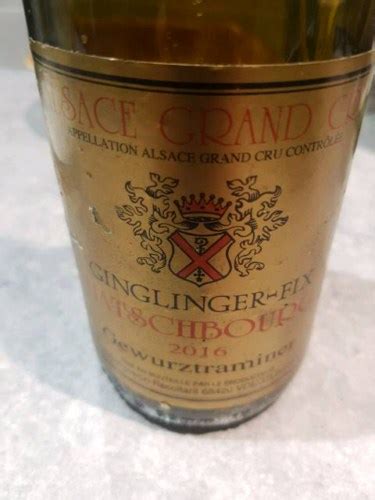 Ginglinger Fix Gew Rztraminer Alsace Grand Cru Hatschbourg Vivino Us