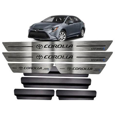 Soleira Aço Inox Premium Toyota Corolla Hybrid 2020 Acima Metal