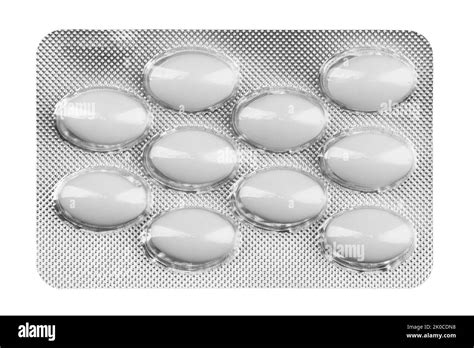 Pharmaceutical Blister Pack Pack Of Pills With Tablets Isolated On A