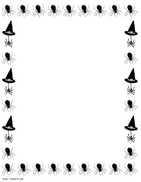 Halloween Black Witch Hats Border Paper Free Printable Halloween Paper