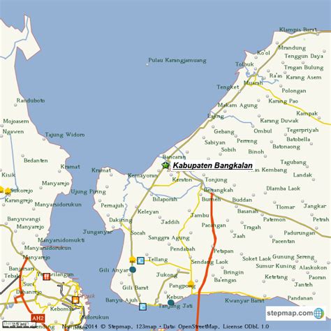 Stepmap Kabupaten Bangkalan Landkarte Für World