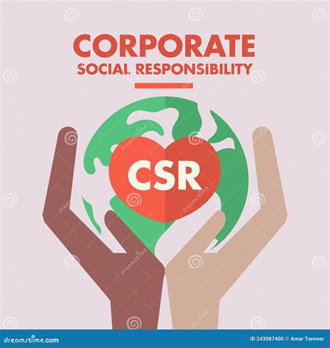 CSR Corporate Social Responsibility Globe In Hand And Heart