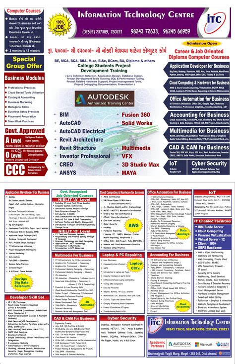 All Courses Overview | InformationTechnology Centre