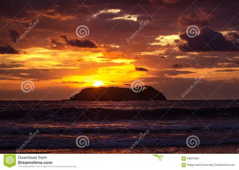 Amazing Sunset Manuel Antonio Costa Rica Stock Photo Image Of