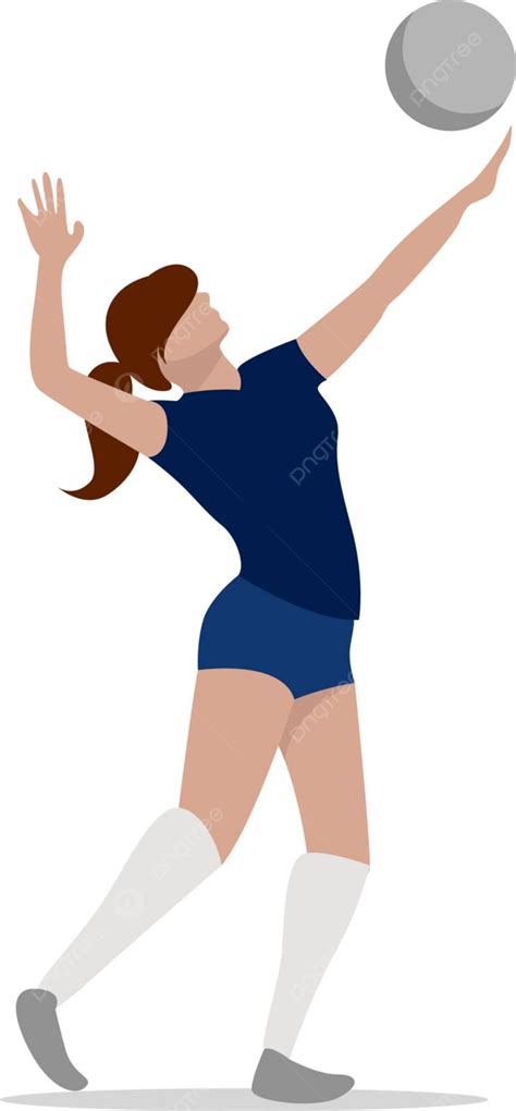 Volleyball Playerillustrationvector On White Background Vector Badge