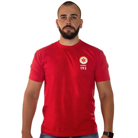 Camiseta Samu Algodao Socorrista Emergencia Resgate Logo Shopee