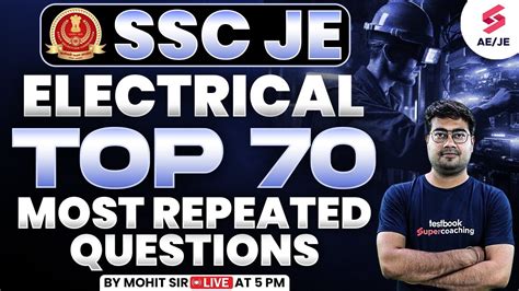 SSC JE 2024 Electrical Top 70 Questions Electrical For SSC JE