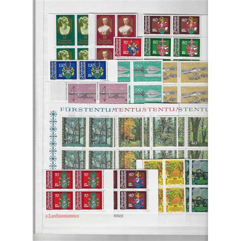 Liechtenstein Collection De Timbres Neufs En Bloc De La Maison Du