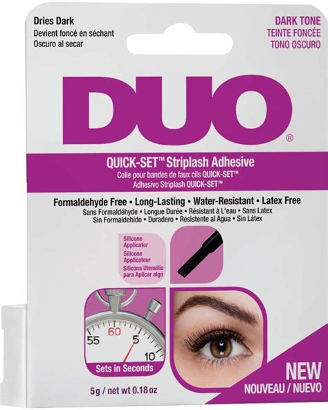 Pegamento de pestañas DUO Quick Set sin latex oscuro 5gr DUO ADHESIVE