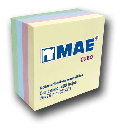 Notas Adhesivas Cubo Colores Pastel Mae Tipo Post It Mercadolibre