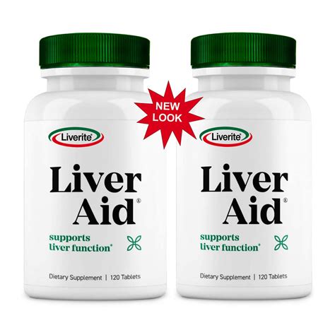 Liverite Liver Aid 2 Pack 120 Tablets 240ct Liver Support And