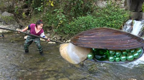 The Beautiful Woman Pried Open The Giant Clam And Was Instantly