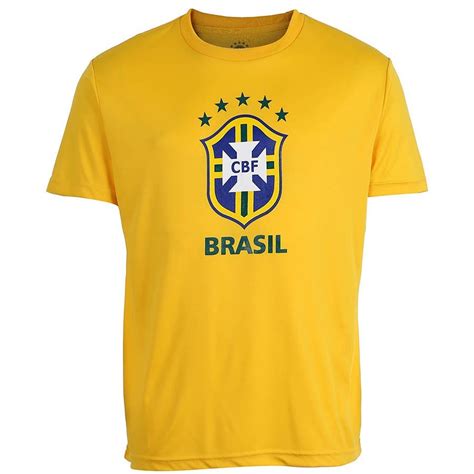 Camisa Brasil Logo CBF Amarela Shopee Brasil