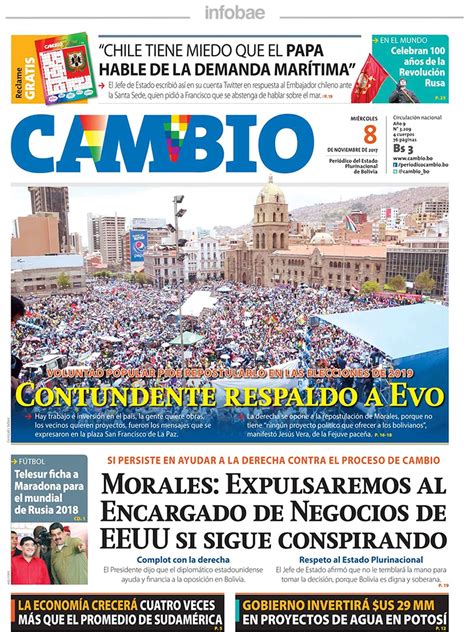 Cambio Bolivia Miércoles 08 De Noviembre De 2017 Infobae