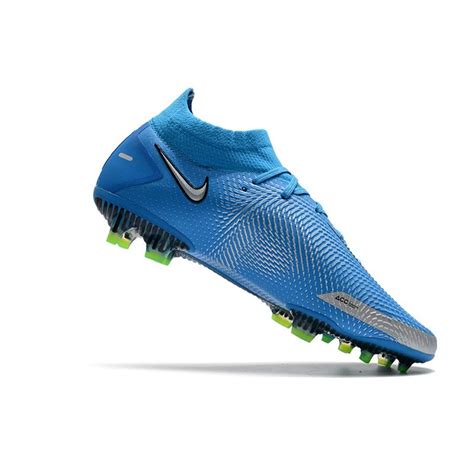 Crampon Nouvel Nike Phantom Gt Elite Df Fg Bleu Argent