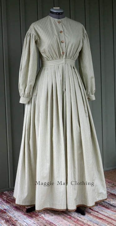 Civil War Style Dress 1860s Victorian Fashion Pioneer Dress