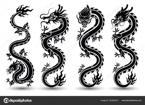 Illustration Traditional Chinese Dragon Chinese Character Translate