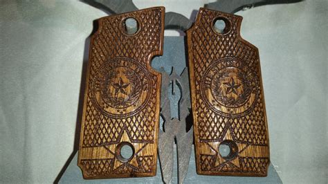 Sig Sauer P238 Texas State Seal Walnut Engraved Grips Etsy