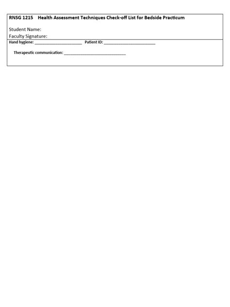 Bedside Health Assessment Pdf Human Nose Diseases And Disorders