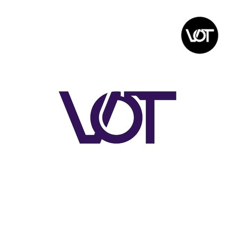 Desenho De Logotipo Da Letra VOT Monogram Vetor Premium