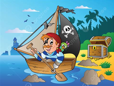 Costa Jovem Pirata Dos Desenhos Animados 1 Corsário Pirata De