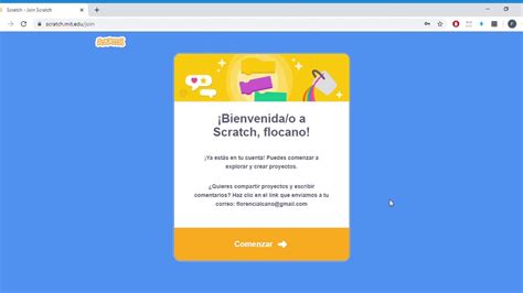 Primeros pasos en Scratch Inicio de sesión YouTube