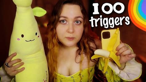 Rainbow 🌈 100 Triggers In 100 Sec 🌈 Asmr 100 Triggers In 1 Minute 40