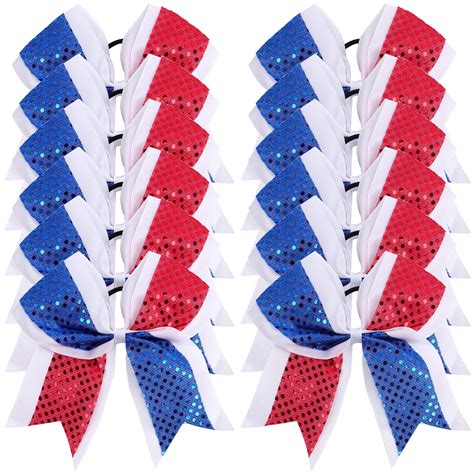 American Flag Cheer Bow