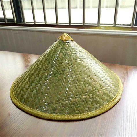 X Chinese Oriental Coolie Straw Bamboo Sun Hat Farmer Rice Hat Fishing