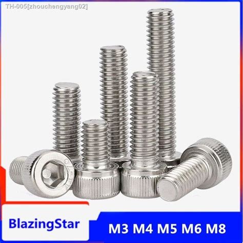 1 5 10 50pcs Din912 M3 M4 M5 M6 M8 A2 70 304 Stainless Steel Hexagon