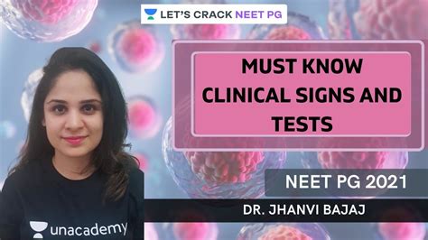 Must Know Clinical Signs And Tests Medicine Neet Pg Let S Crack Neet Pg Dr Jhanvi Youtube