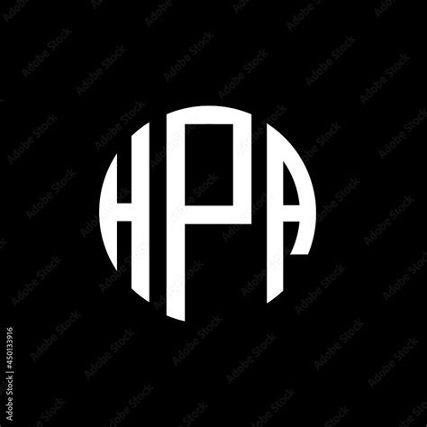 HPA Letter Logo Design HPA Modern Letter Logo With Black Background