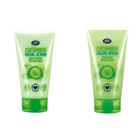 Boots Cucumber Facial Scrub And Cucumber Facial Wash Ef